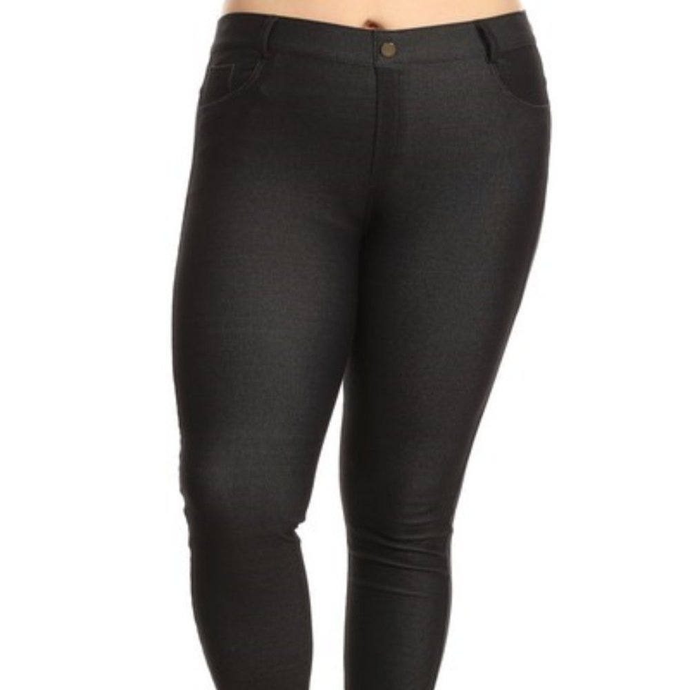 Cotton-Blend 5-Pocket Skinny Jeggings